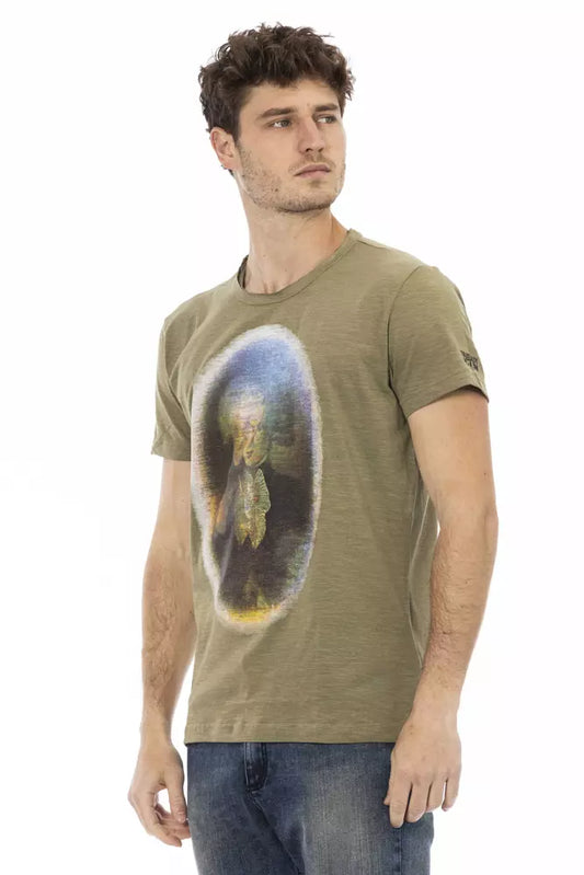 Green Cotton Men T-Shirt-Trussardi Action-LabelTerrace.com