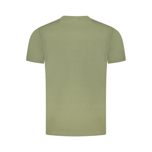 Green Cotton Men T-Shirt