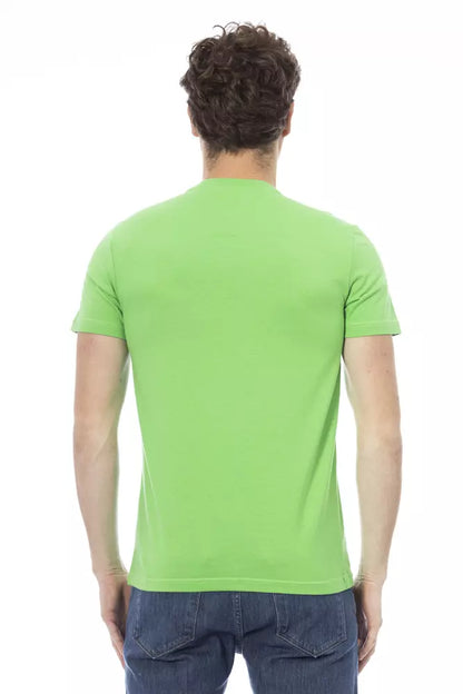 Green Cotton Men T-Shirt-Baldinini Trend-LabelTerrace.com