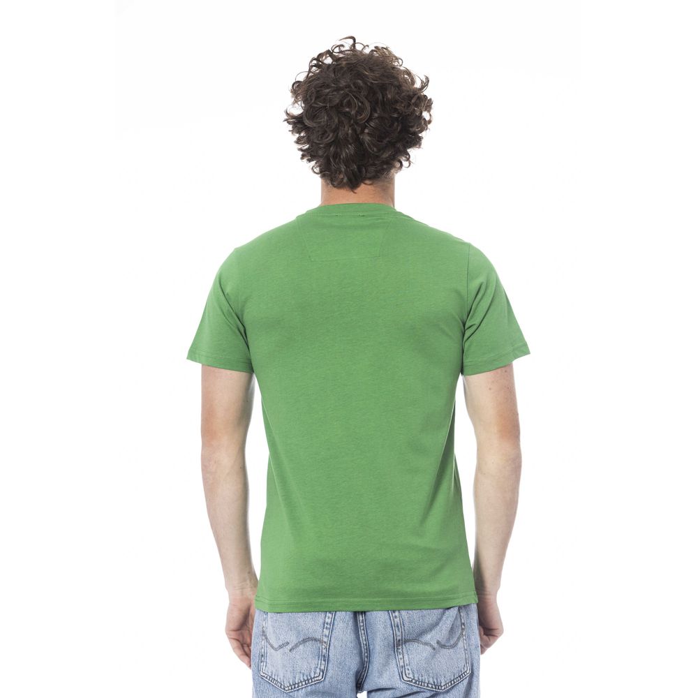 Green Cotton Men T-Shirt-Cavalli Class-LabelTerrace.com