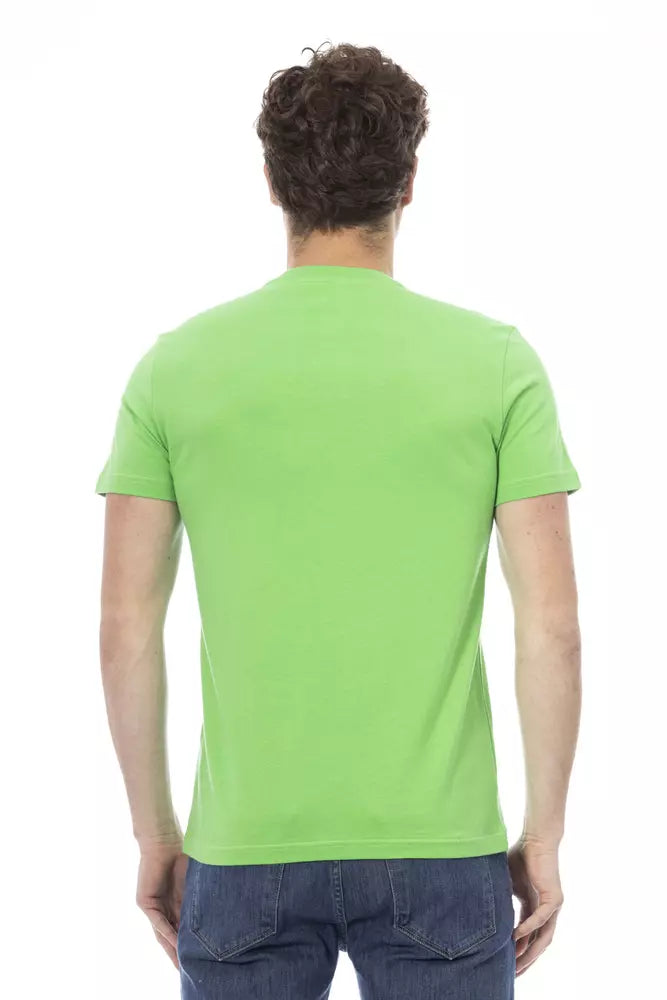 Green Cotton Men T-Shirt-Baldinini Trend-LabelTerrace.com