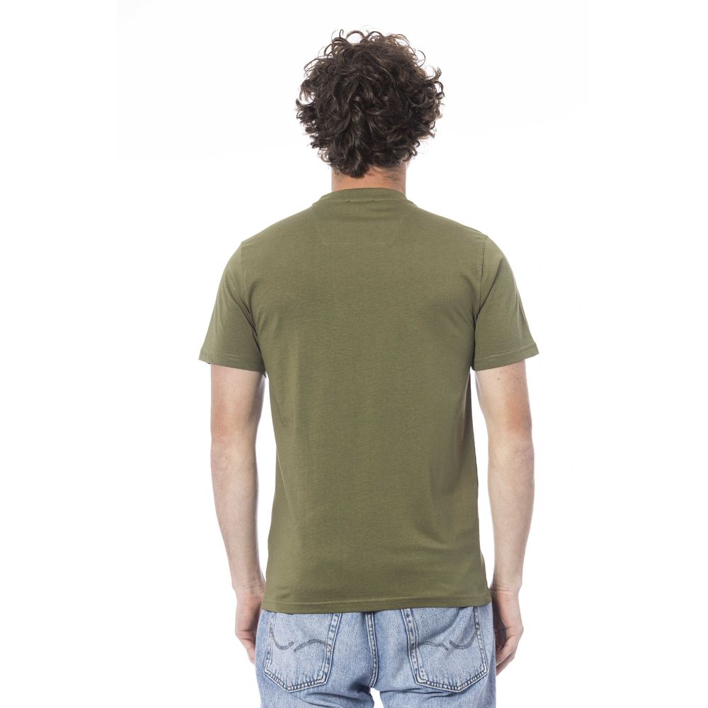 Green Cotton Men T-Shirt-Cavalli Class-LabelTerrace.com