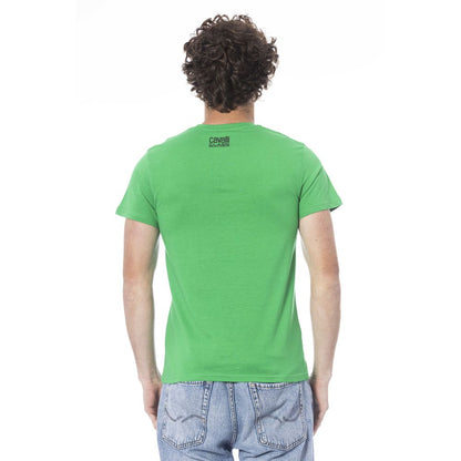 Green Cotton Men T-Shirt-Cavalli Class-LabelTerrace.com