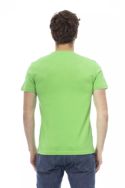 Green Cotton Men T-Shirt-Baldinini Trend-LabelTerrace.com