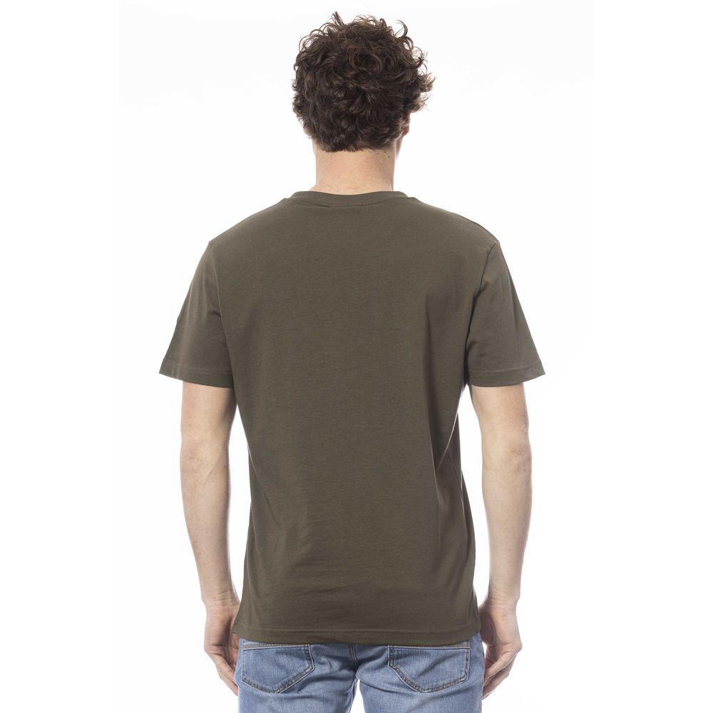 Green Cotton Men T-Shirt-Invicta-LabelTerrace.com