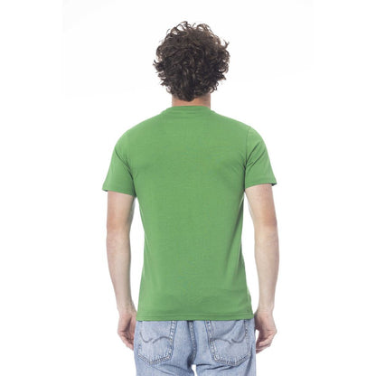 Green Cotton Men T-Shirt-Cavalli Class-LabelTerrace.com
