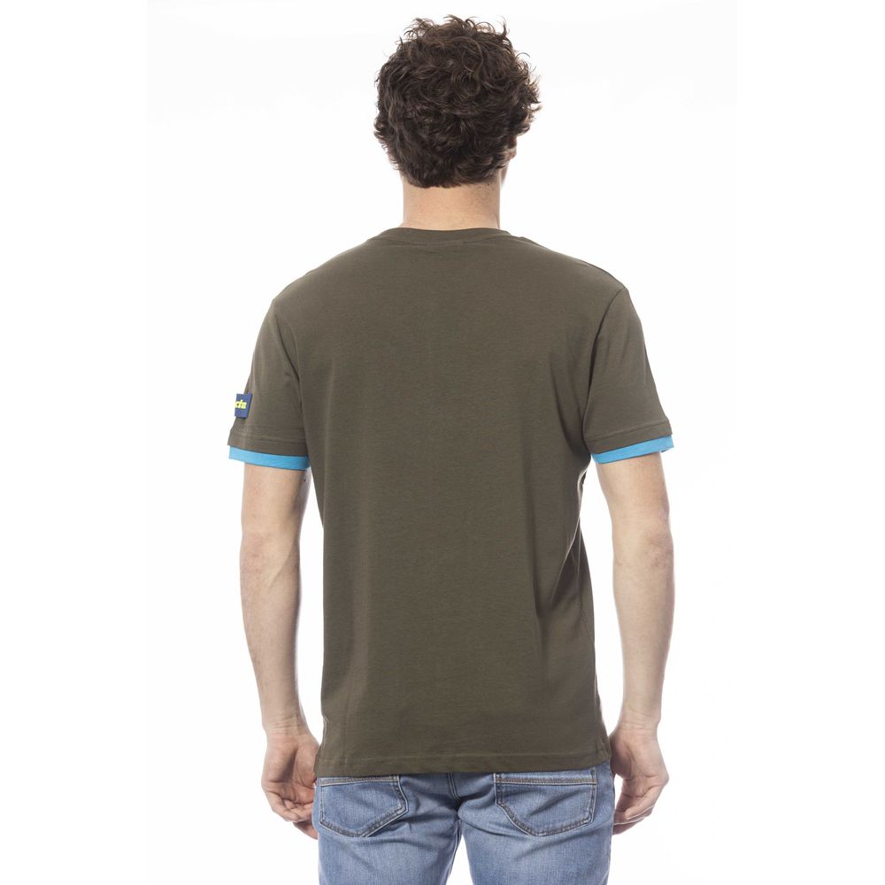 Green Cotton Men T-Shirt-Invicta-LabelTerrace.com