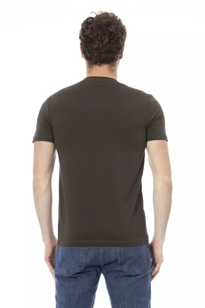 Green Cotton Men T-Shirt-Baldinini Trend-LabelTerrace.com