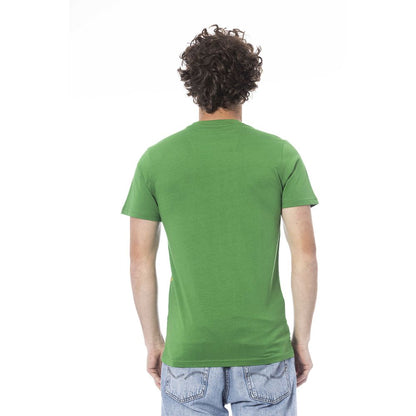 Green Cotton Men T-Shirt-Cavalli Class-LabelTerrace.com