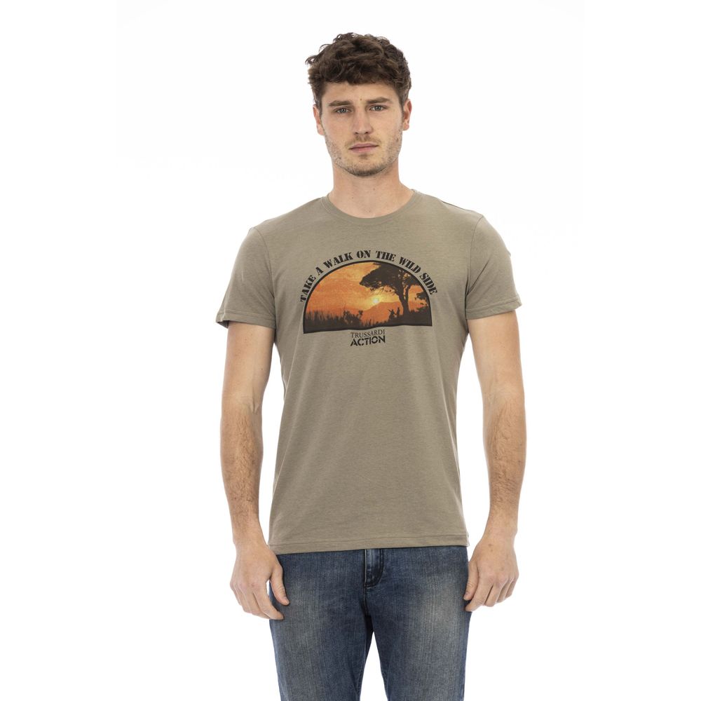 Green Cotton Men T-Shirt-Trussardi Action-LabelTerrace.com
