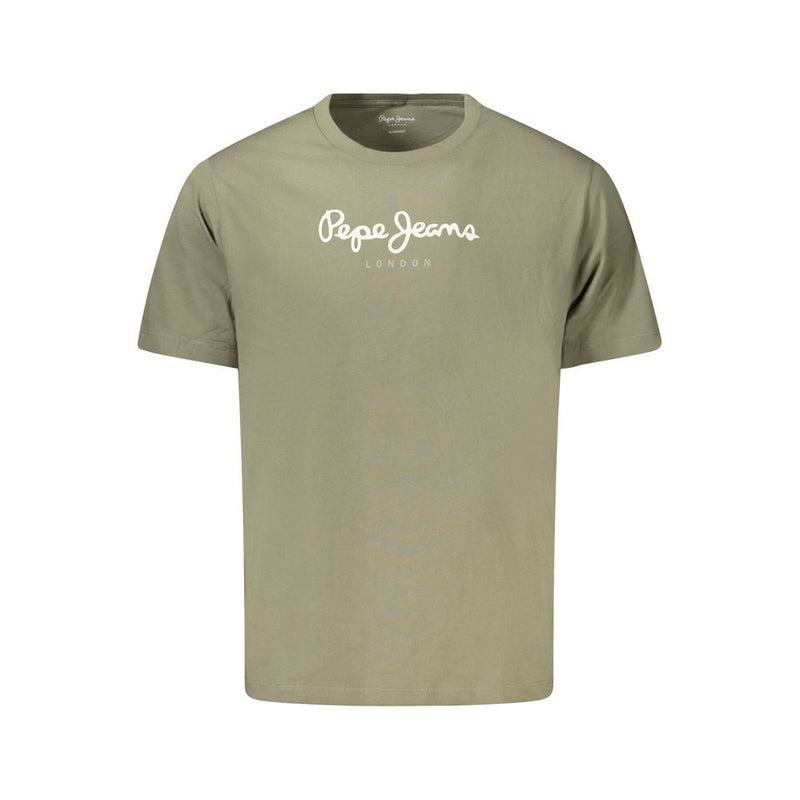 Green Cotton Men T-Shirt-Pepe Jeans-LabelTerrace.com