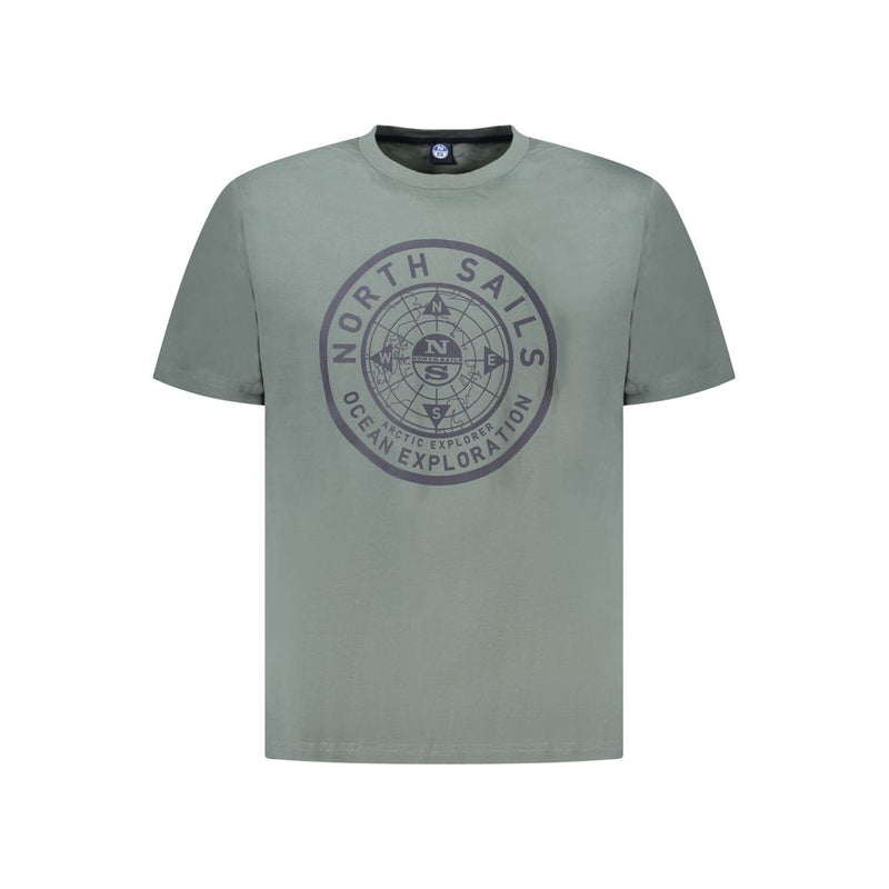 Green Cotton Men T-Shirt-North Sails-LabelTerrace.com