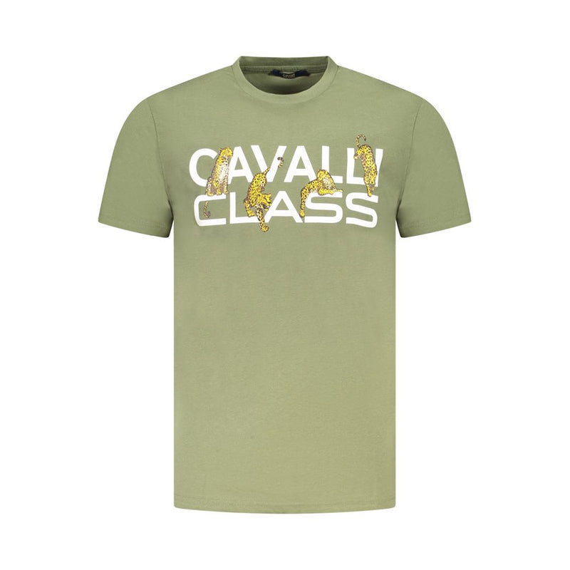 Green Cotton Men T-Shirt