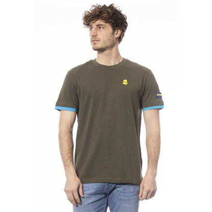 Green Cotton Men T-Shirt-Invicta-LabelTerrace.com