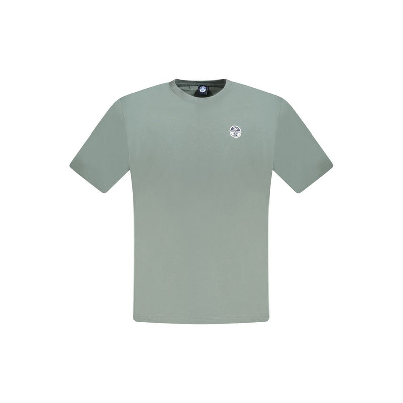 Green Cotton Men T-Shirt
