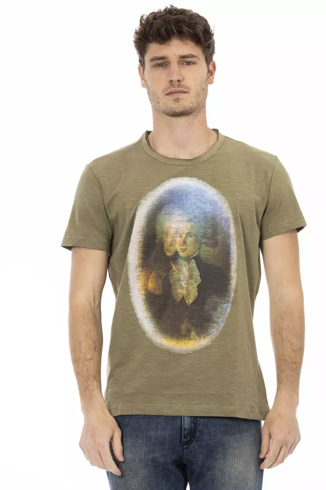 Green Cotton Men T-Shirt-Trussardi Action-LabelTerrace.com