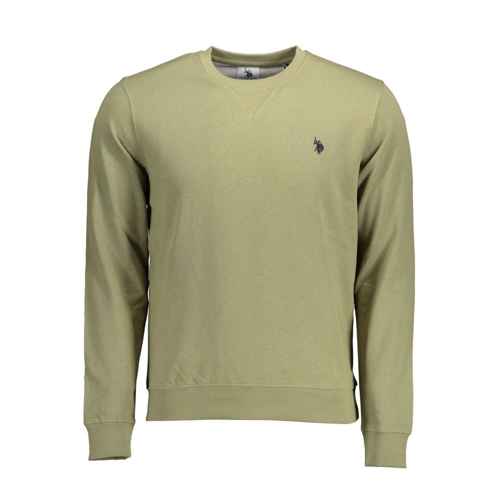 Green Cotton Mens Sweater-U.S. POLO ASSN.-LabelTerrace.com