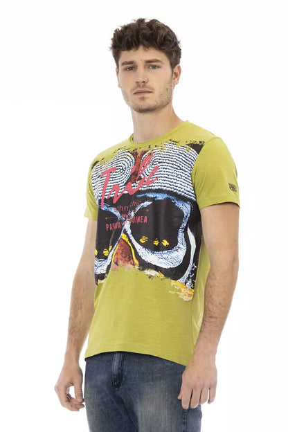 Green Cotton Men's T-Shirt-Trussardi Action-LabelTerrace.com