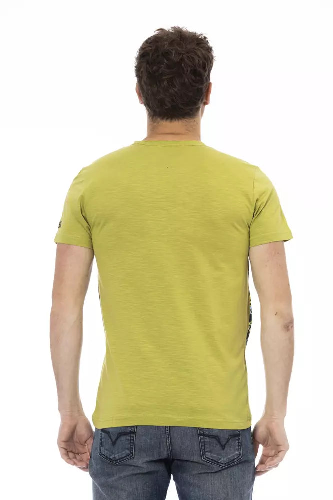 Green Cotton Men's T-Shirt-Trussardi Action-LabelTerrace.com
