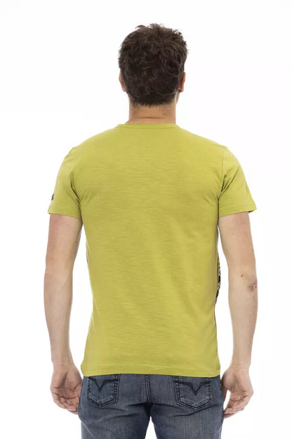 Green Cotton Men's T-Shirt-Trussardi Action-LabelTerrace.com