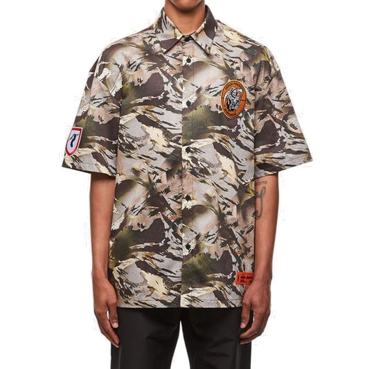 Camouflage Popline Shirt-Heron Preston-LabelTerrace.com