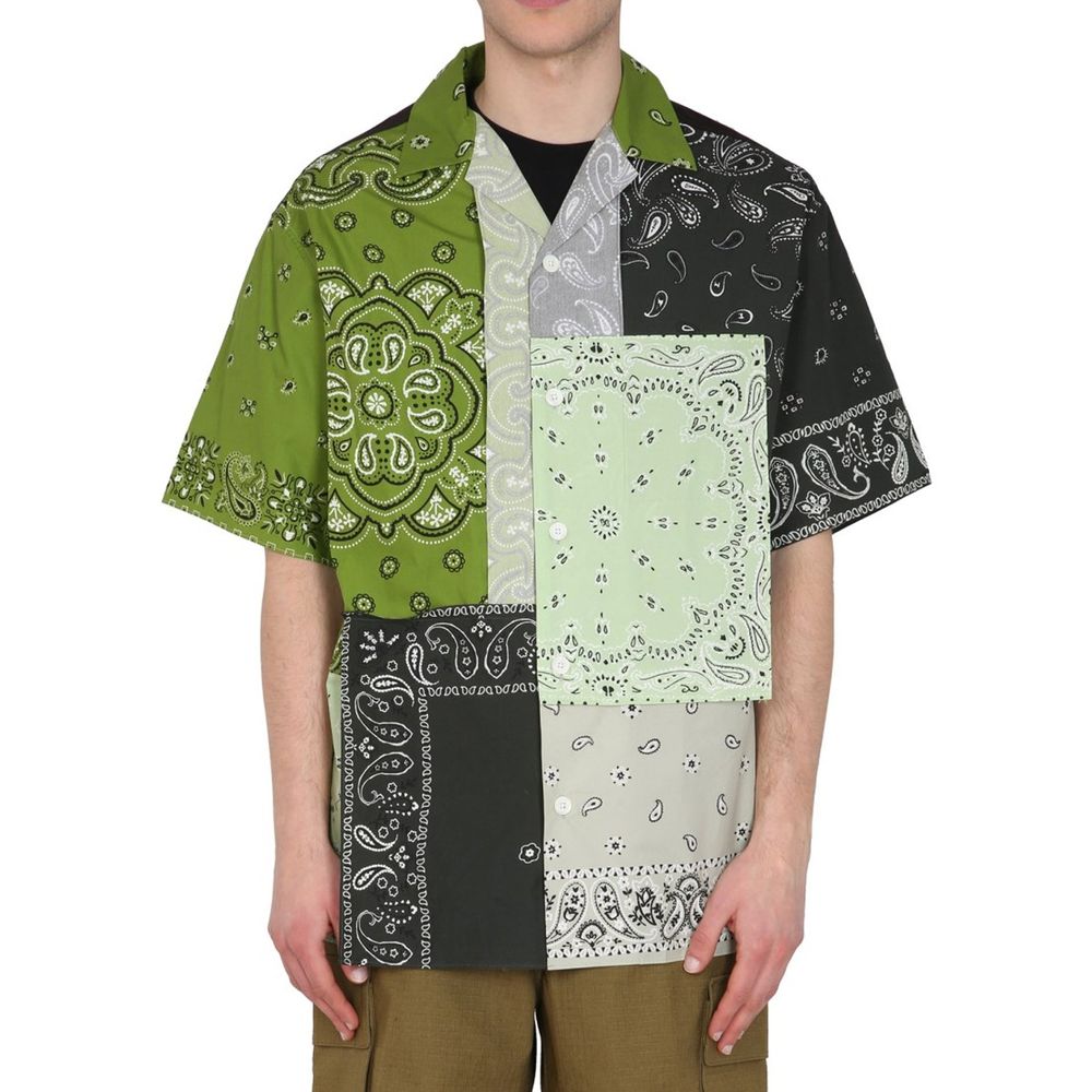 Patchwork Cotton Shirt-Kenzo-LabelTerrace.com