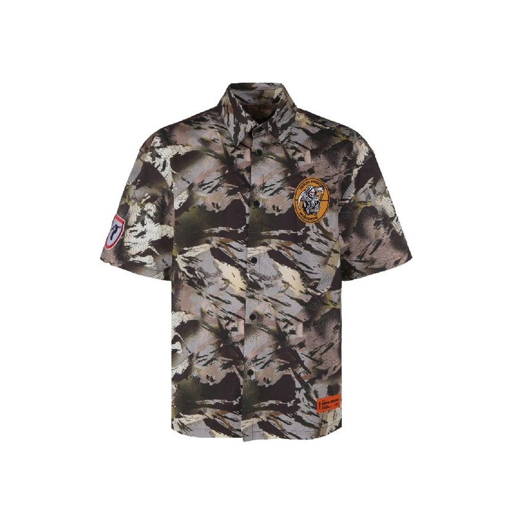 Camouflage Popline Shirt-Heron Preston-LabelTerrace.com