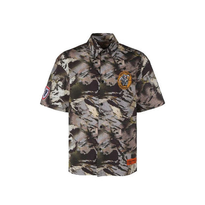 Camouflage Popline Shirt-Heron Preston-LabelTerrace.com