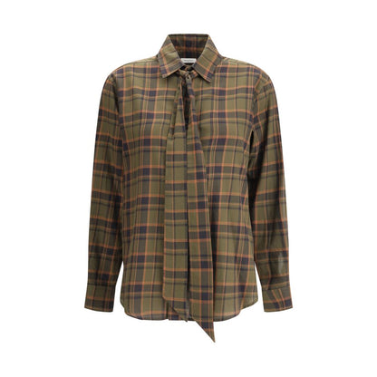 Green Cotton Pattern Shirt