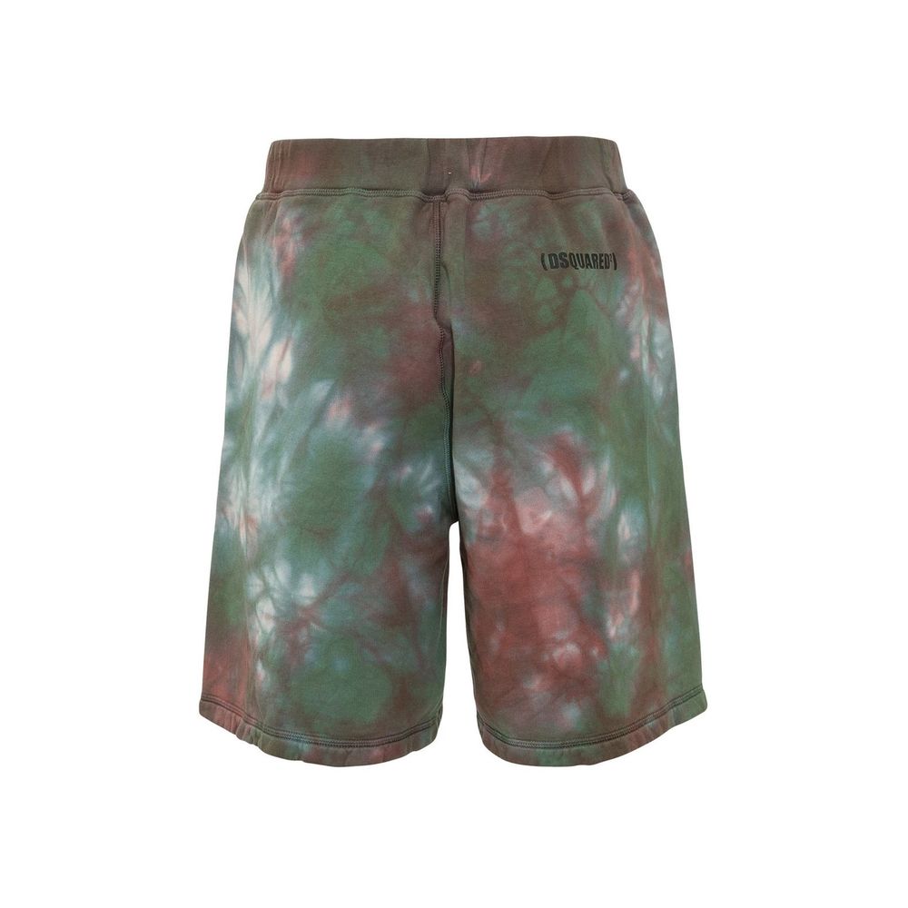 Cotton Tie-Dye Shorts-Dsquared²-LabelTerrace.com