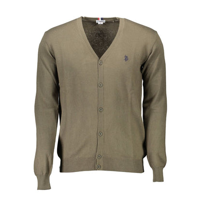 Green Cotton Sweater-U.S. POLO ASSN.-LabelTerrace.com