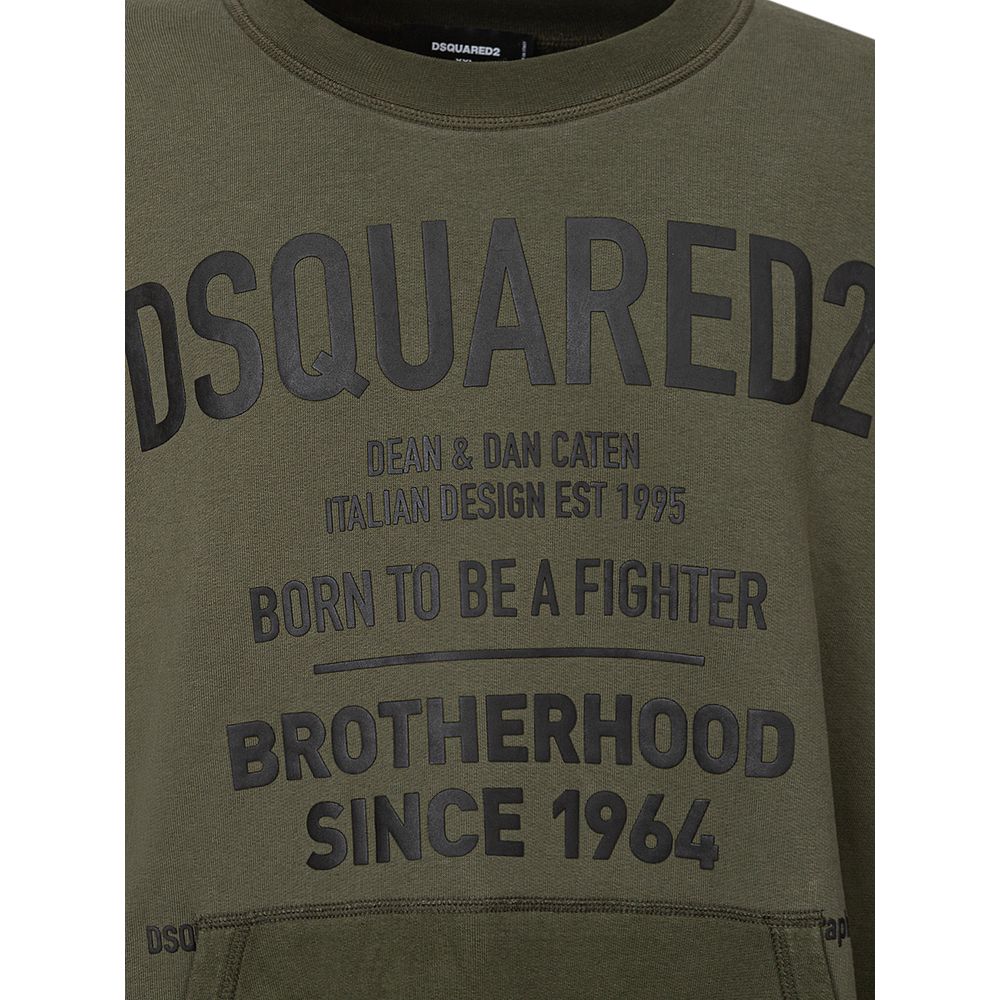Green Cotton Hoody-Dsquared²-LabelTerrace.com