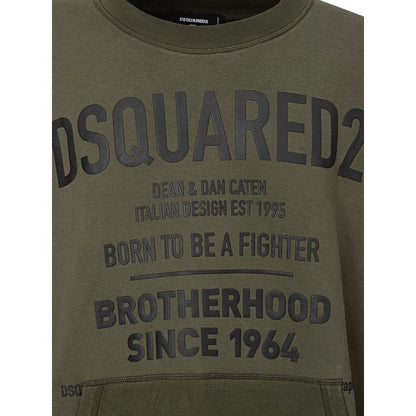 Green Cotton Hoody-Dsquared²-LabelTerrace.com