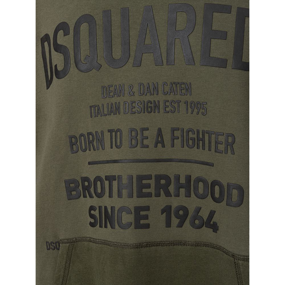 Green Cotton Hoody-Dsquared²-LabelTerrace.com
