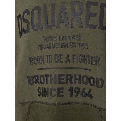 Green Cotton Hoody-Dsquared²-LabelTerrace.com