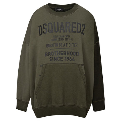 Green Cotton Hoody-Dsquared²-LabelTerrace.com