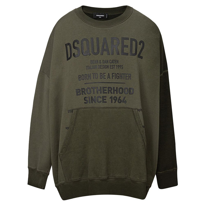Green Cotton Hoody-Dsquared²-LabelTerrace.com