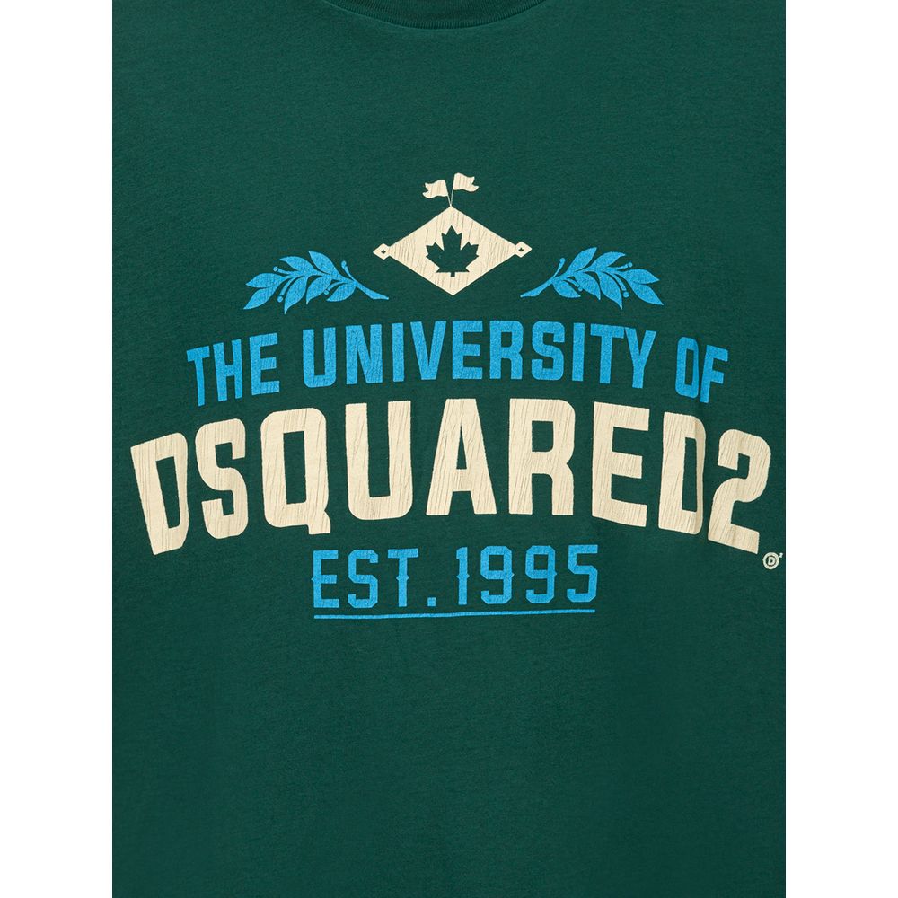 Green Cotton T-Shirt-Dsquared²-LabelTerrace.com