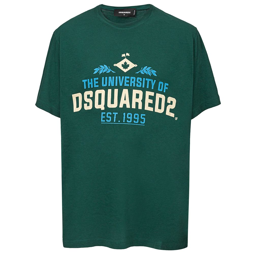 Green Cotton T-Shirt-Dsquared²-LabelTerrace.com