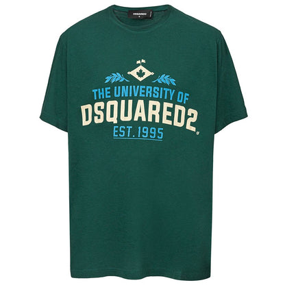 Green Cotton T-Shirt-Dsquared²-LabelTerrace.com