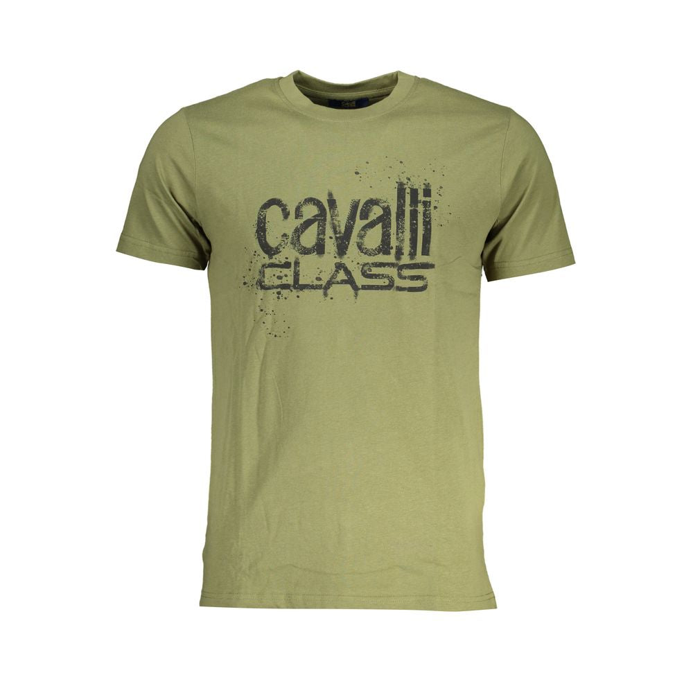Green Cotton T-Shirt-Cavalli Class-LabelTerrace.com