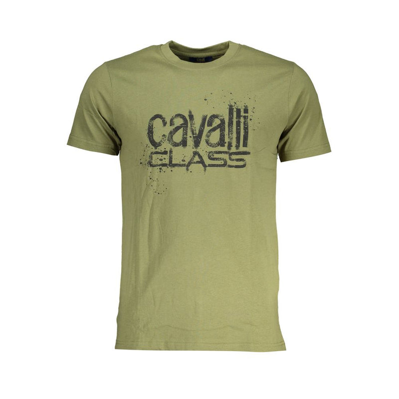 Green Cotton T-Shirt-Cavalli Class-LabelTerrace.com
