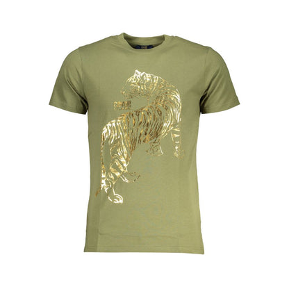 Green Cotton T-Shirt-Cavalli Class-LabelTerrace.com