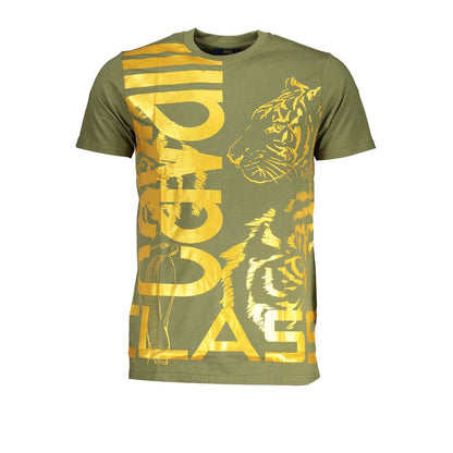 Green Cotton T-Shirt-Cavalli Class-LabelTerrace.com