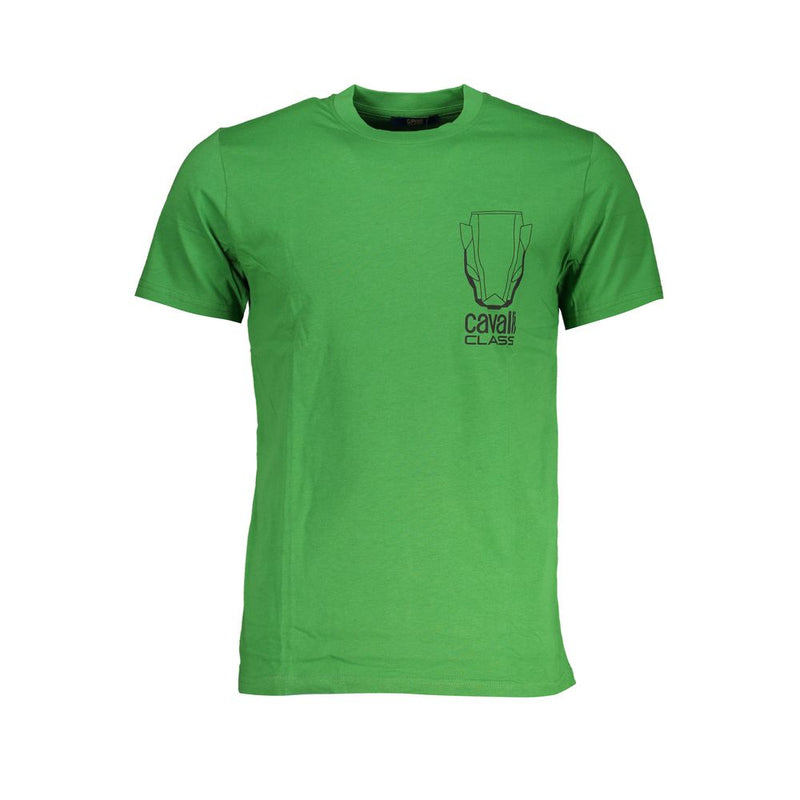Green Cotton T-Shirt-Cavalli Class-LabelTerrace.com