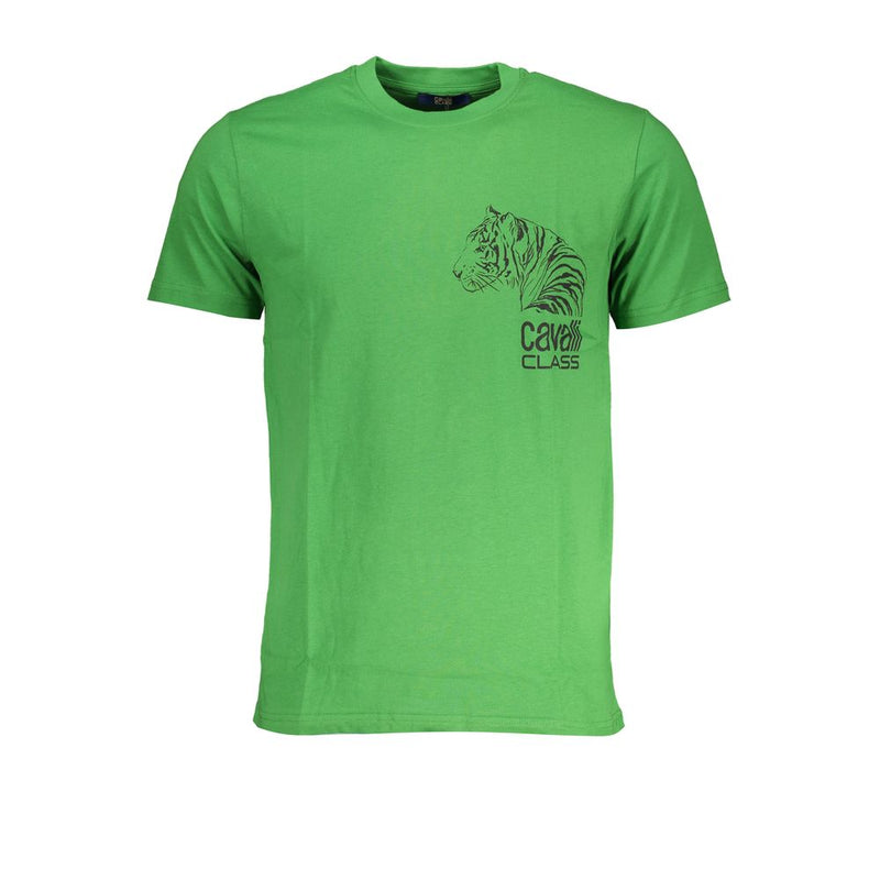 Green Cotton T-Shirt-Cavalli Class-LabelTerrace.com