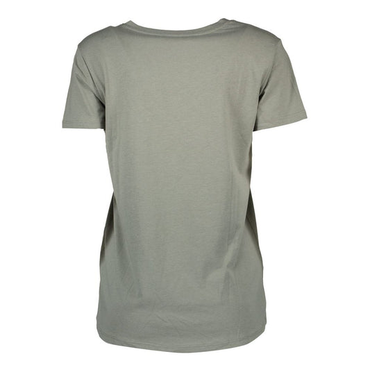 Green Cotton Women T-Shirt-Silvian Heach-LabelTerrace.com