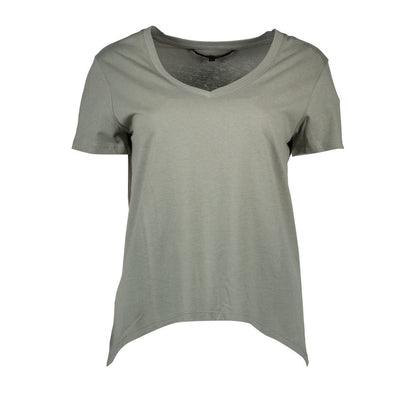 Green Cotton Women T-Shirt-Silvian Heach-LabelTerrace.com
