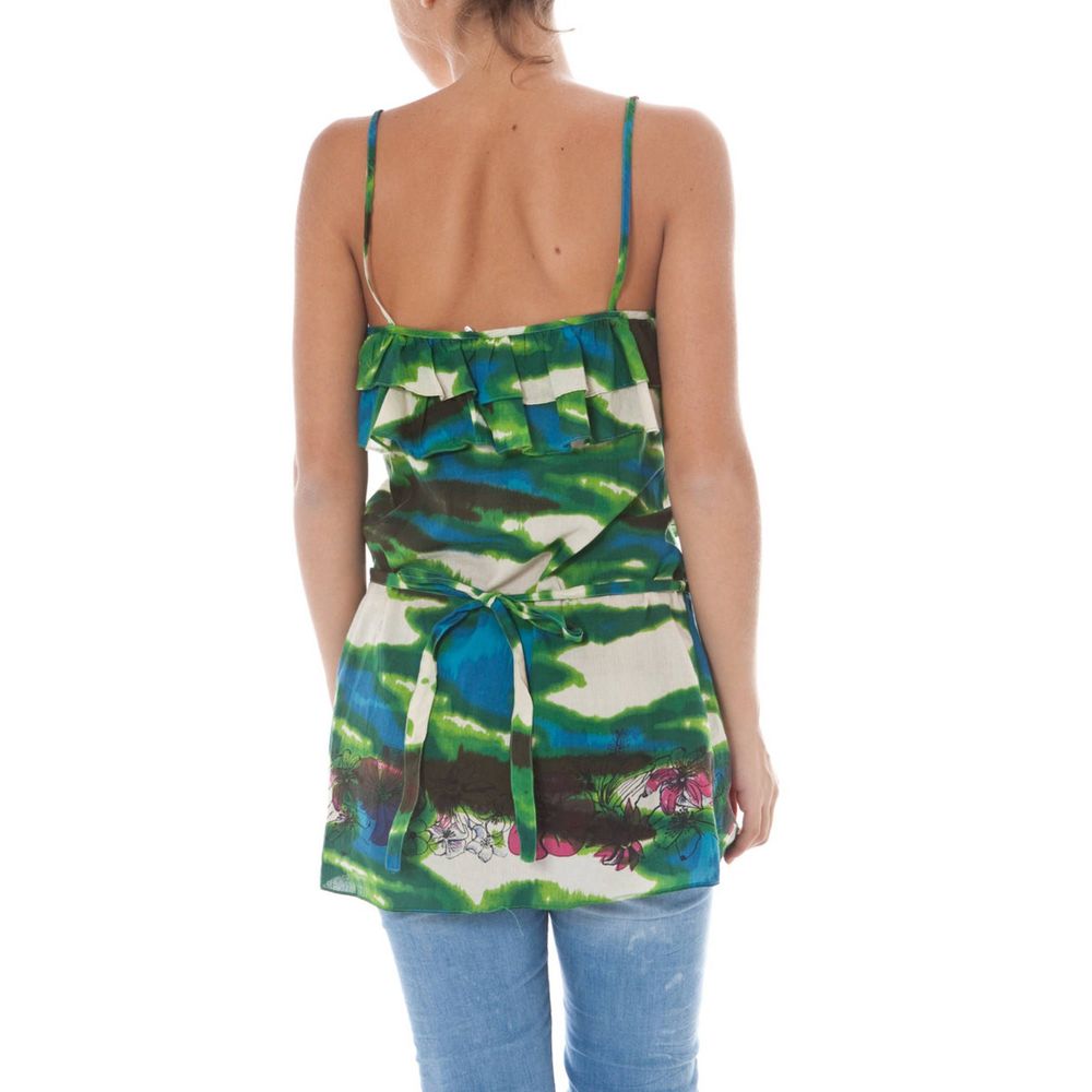 Green Cotton Women Top-John Galliano-LabelTerrace.com