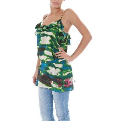 Green Cotton Women Top-John Galliano-LabelTerrace.com